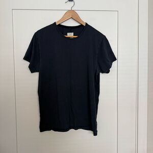 Rag & Bone T-Shirt Top Womens Sz L Black Short Sleeve Crew Neck Cotton Casual